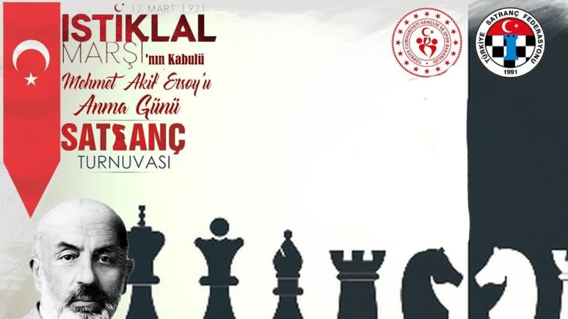 İSTİKLAL MARŞIMIZIN KABULÜ-M.AKİF ERSOY'U ANMA GÜNÜ Satranç Turnuvası Derecelerimiz